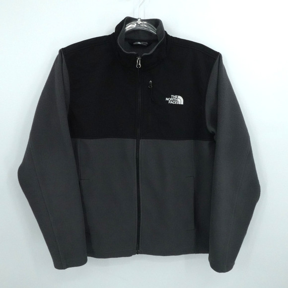 The North Face Jacket Mens Medium Gray Denali Fleece Logo Outdoor Hiking - Picture 1 of 11